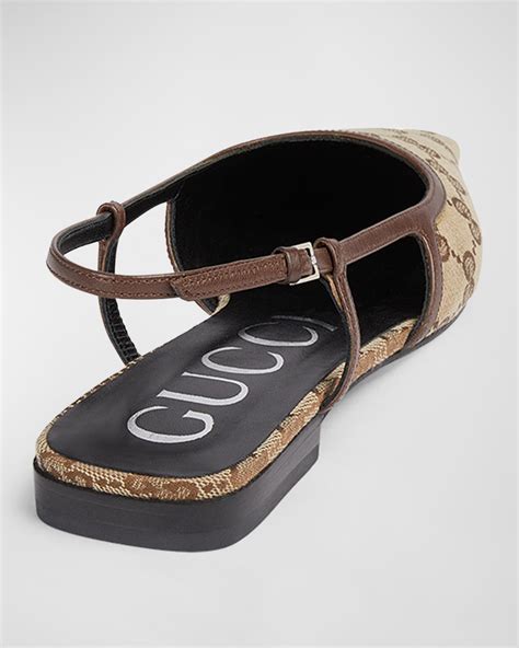 ballerine gucci monogram|demi monogram canvas ballerina flats.